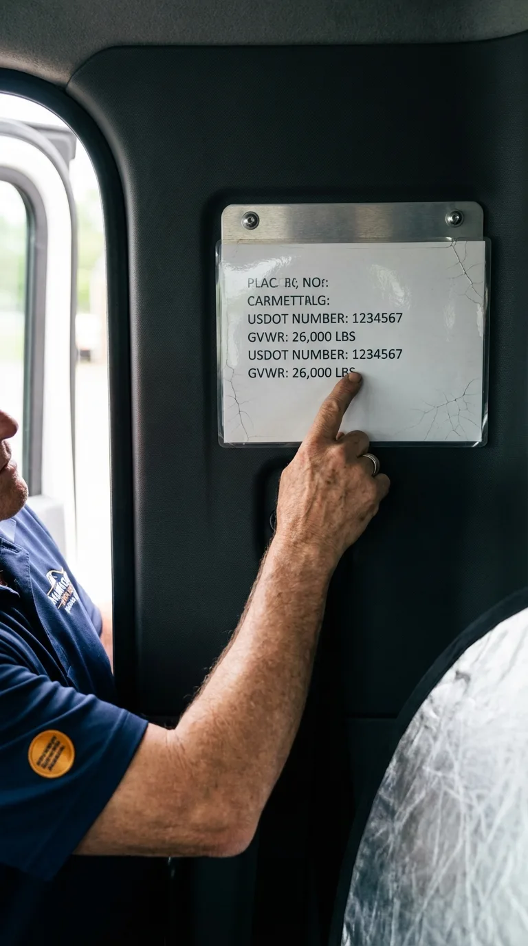 USDOT licensing placard verification in Coralville